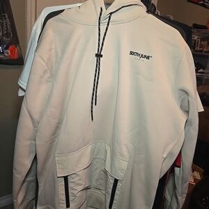 Sixth June White Hoodie-Embroidered with Blue Logo Size Large New w/Tags in Bag